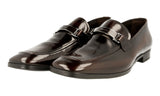 Prada Men's Brown Brushed Spazzolato Leather Business Shoes 2DC100