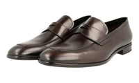 Prada Men's Brown Leather Penny Loafer Business Shoes 2DC145