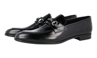 Prada Men's Black Leather Logo Business Shoes 2DC146