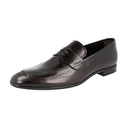 Prada Men's Brown Leather Penny Business Shoes 2DC172