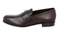 Prada Men's Brown Leather Logo Business Shoes 2DC179