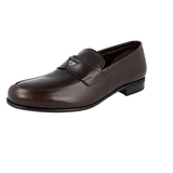 Prada Men's Brown Leather Penny Loafer Business Shoes 2DC179