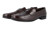 Prada Men's Brown Leather Penny Loafer Business Shoes 2DC179