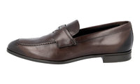Prada Men's Brown Leather Logo Business Shoes 2DC182