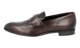 Prada Men's Brown Leather Logo Business Shoes 2DC182