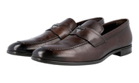 Prada Men's Brown Leather Logo Business Shoes 2DC182