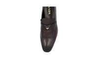Prada Men's Brown Leather Logo Business Shoes 2DC182