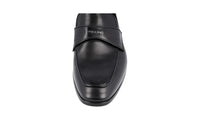 Prada Men's Black Leather Logo Business Shoes 2DC192