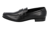 Prada Men's Black Leather Logo Penny Loafer Business Shoes 2DC214