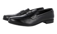 Prada Men's Black Leather Logo Penny Loafer Business Shoes 2DC214