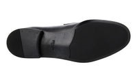 Prada Men's Black Leather Logo Penny Loafer Business Shoes 2DC214