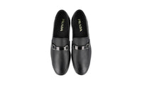 Prada Men's Black Saffiano Leather Logo Business Shoes 2DC215