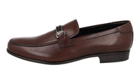 Prada Men's Brown Leather Logo Business Shoes 2DC215
