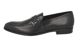 Prada Men's Black Leather Logo Loafer Slip On Business Shoes 2DC219