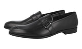 Prada Men's Black Leather Logo Loafer Slip On Business Shoes 2DC219