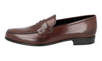 Prada Men's Brown Leather Penny Loafer Business Shoes 2DC223