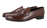 Prada Men's Brown Leather Penny Loafer Business Shoes 2DC223