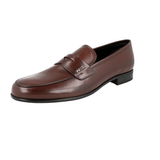 Prada Men's Brown Leather Penny Loafer Business Shoes 2DC223