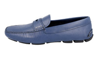 Prada Men's Blue High-Quality Saffiano Leather Loafers 2DD001