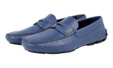 Prada Men's Blue Saffiano Leather Driving Loafers 2DD001