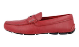 Prada Men's Red Saffiano Leather Driving Loafers 2DD001