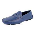 Prada Men's Blue Saffiano Leather Driving Loafers 2DD001