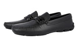 Prada Men's Black Saffiano Leather Driving Loafer Loafers 2DD001