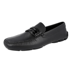 Prada Men's Black Saffiano Leather Driving Loafer Loafers 2DD001