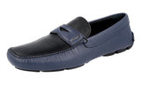 Prada Men's 2DD001 C5S F0147 Saffiano Leather Leather Loafers
