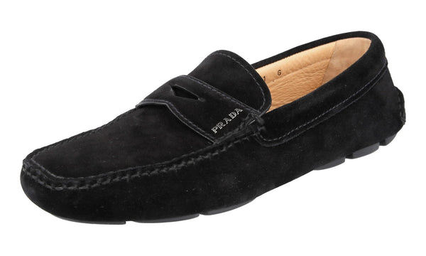 Prada Men's 2DD001 E1D F0002 Leather Loafers