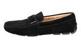 Prada Men's Black Leather Driving Loafers 2DD001