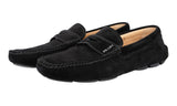Prada Men's Black Leather Driving Loafers 2DD001