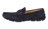 Prada Men's Blue Leather Driver Shoes Loafers 2DD001