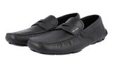 Prada Men's Black Leather Driving Loafer Logo Loafers 2DD001