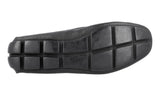 Prada Men's Black Leather Driving Loafer Logo Loafers 2DD001