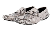 Prada Men's Grey Leather Loafers 2DD001