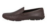 Prada Men's Brown Saffiano Leather Driving Loafers Loafers 2DD003