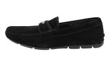 Prada Men's Black Leather Loafers 2DD007