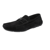 Prada Men's Black Leather Loafers 2DD007