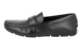 Prada Men's Black Leather Driving Loafers 2DD007
