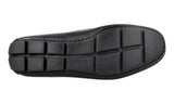Prada Men's Black Leather Shearling Slip-on Loafers 2DD011