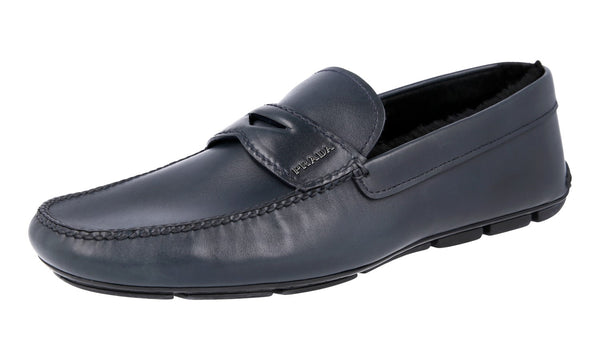 Prada Men's 2DD011 EPU F0008 Leather Loafers