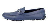 Prada Men's Blue Saffiano Leather Driving Loafers 2DD099