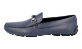 Prada Men's Blue High-Quality Saffiano Leather Driving Loafer Loafers 2DD099