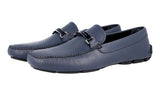 Prada Men's Blue Saffiano Leather Driving Loafers 2DD099