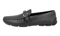 Prada Men's Black High-Quality Saffiano Leather Driver Driving Shoes Loafers 2DD110