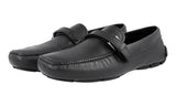 Prada Men's Black High-Quality Saffiano Leather Driver Driving Shoes Loafers 2DD110