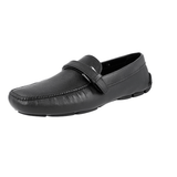 Prada Men's Black Saffiano Leather Driver Driving Shoes Loafers 2DD110