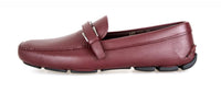 Prada Men's Red High-Quality Saffiano Leather Loafers 2DD110
