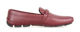 Prada Men's Red Saffiano Leather Loafers 2DD110